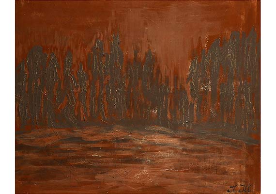 Pigmente Acryl mit
Pastellkreiden, 100x80cm