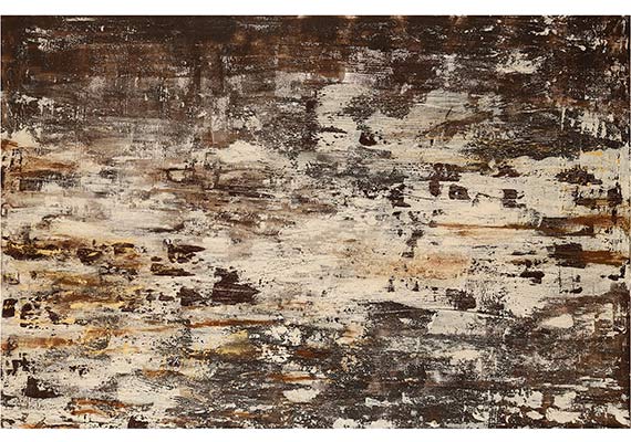 Pigmente, Acryl, oxydiertes
Eisen, Sand auf Leinwand, 120x80cm